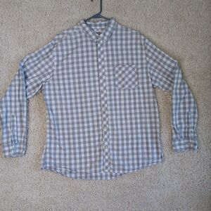 90's Urban Pipeline Button Down Shirt Mens XXL 2XL Gray Plaid Skater Y2k